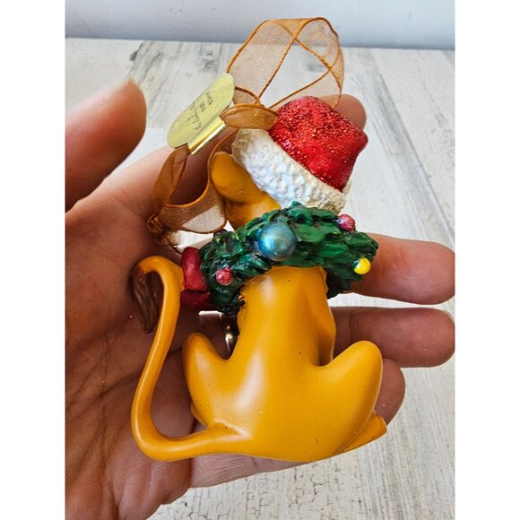 Danbury mint Simba Lion King wreath ornament RARE glitter Xmas tree - Picture 5 of 8